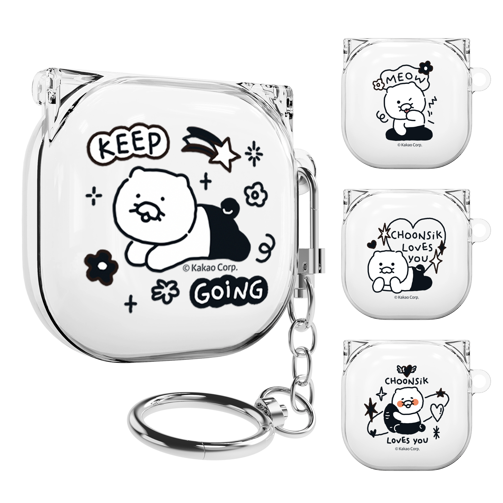 Kakao Friends - Galaxy Buds 2 Clear Hard Case - 貼身透明耳機保護硬套 S2