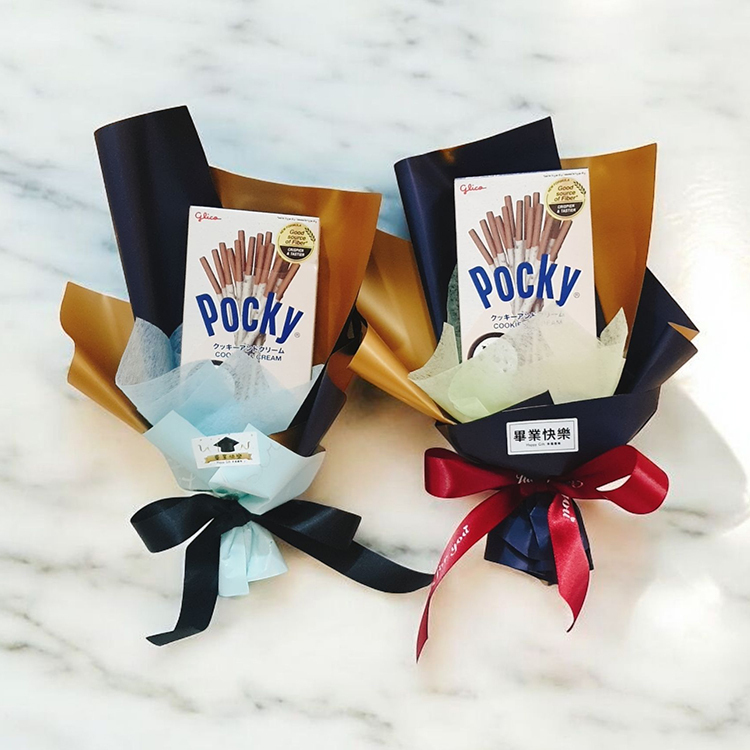 2束單盒pocky零食花束,桃園幸福禮物花店