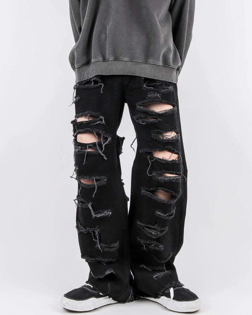 破壞設計牛仔褲