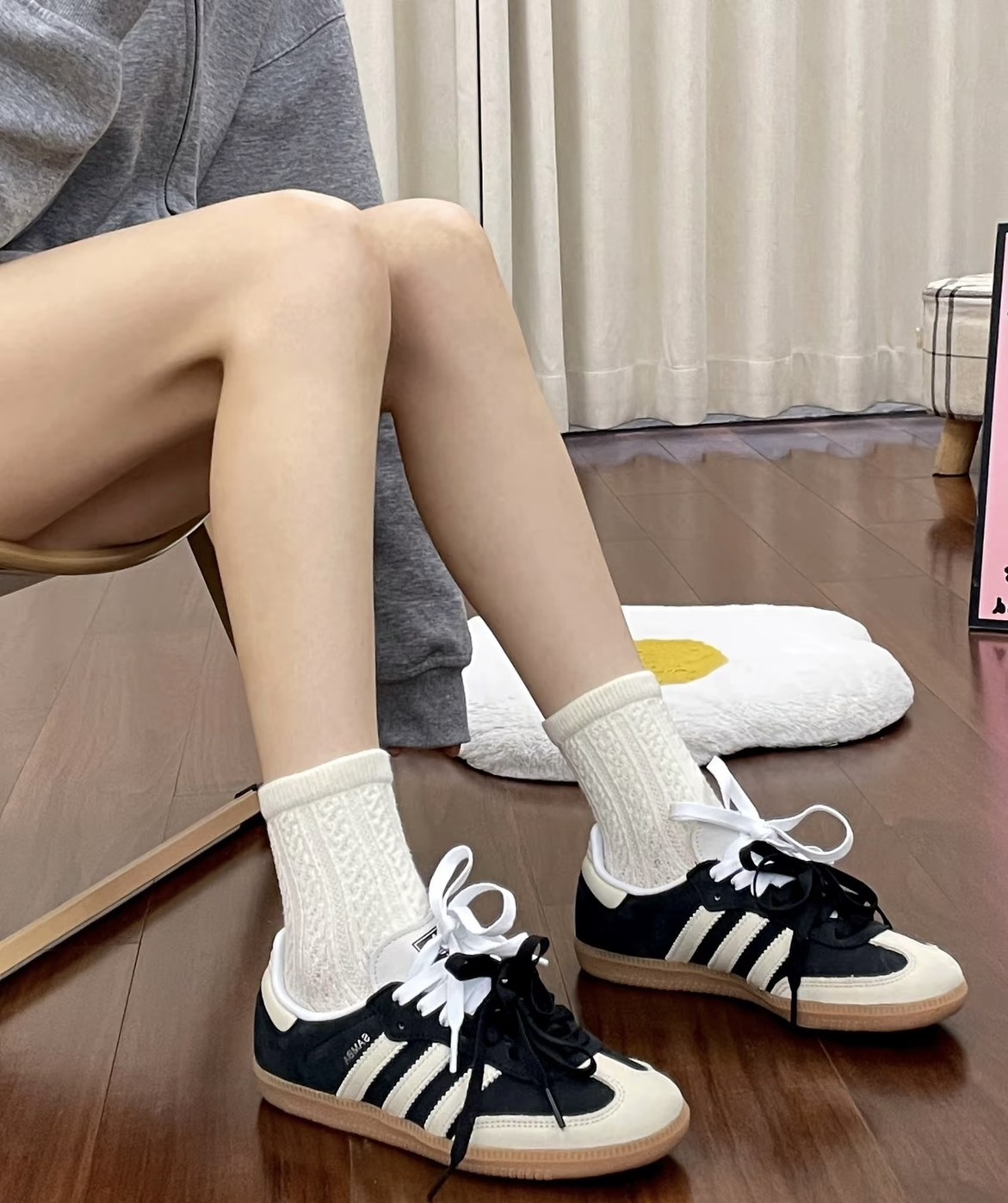 ADIDAS ORIGINALS SAMBA 黑奶油 焦糖底 女鞋 IE5836