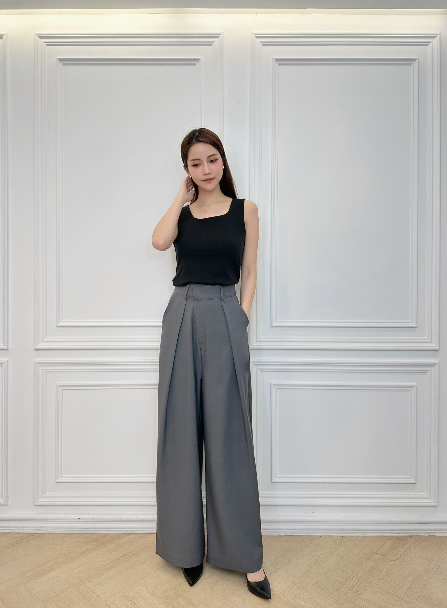 (百搭款)方領背心