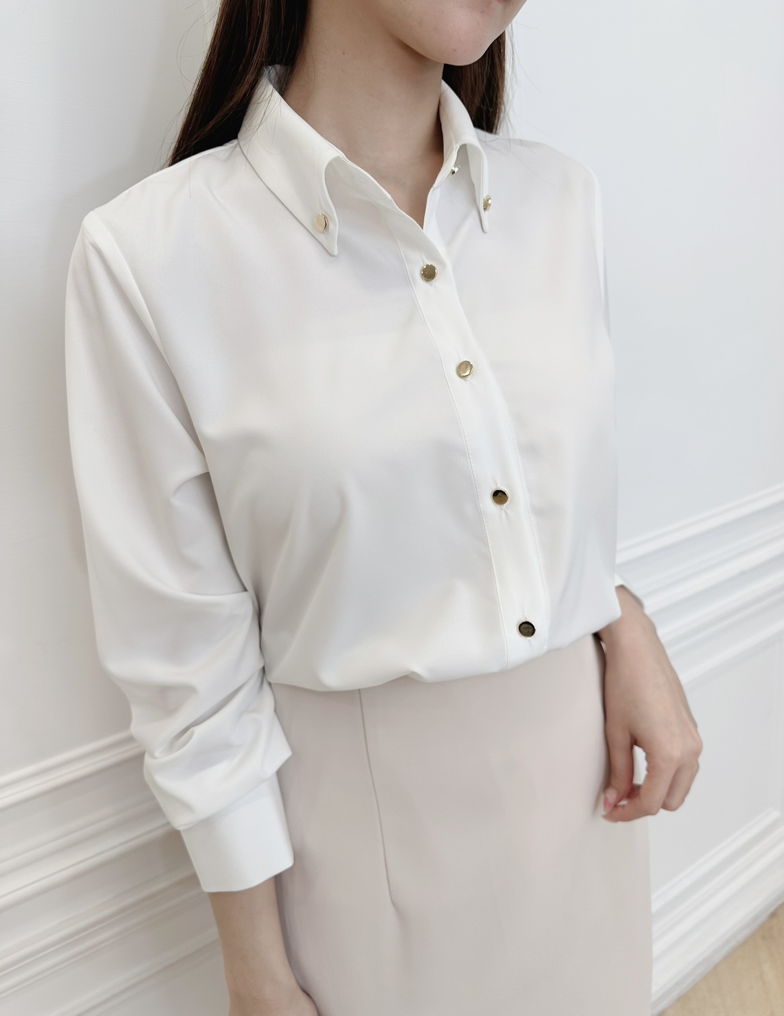 (職場必備)精品感白襯衫