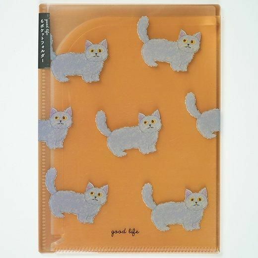 米津佑介_貓咪 6個口袋 A5資料夾｜日本Greeting Life