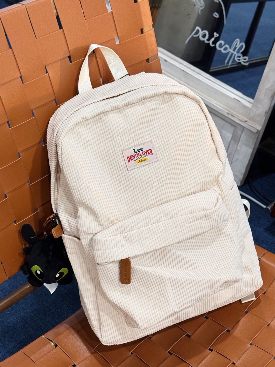 LEE 美式復古 燈芯絨 後背包