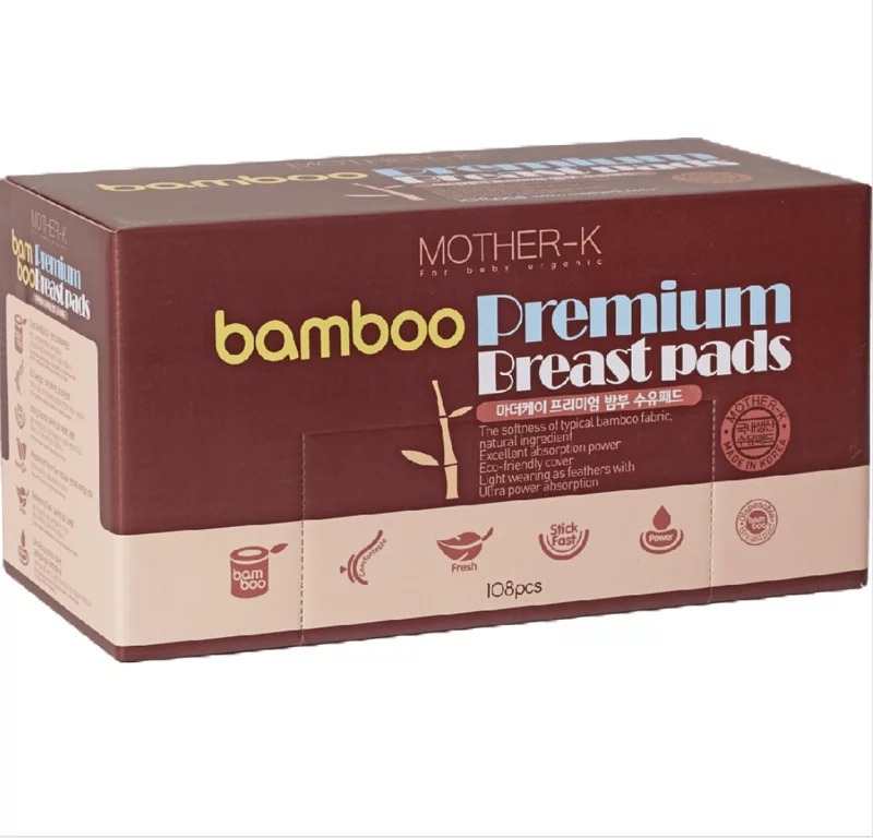 Ｍother-K - 竹炭棉柔溢乳墊 - Bamboo Premium Breastpad (108pc)