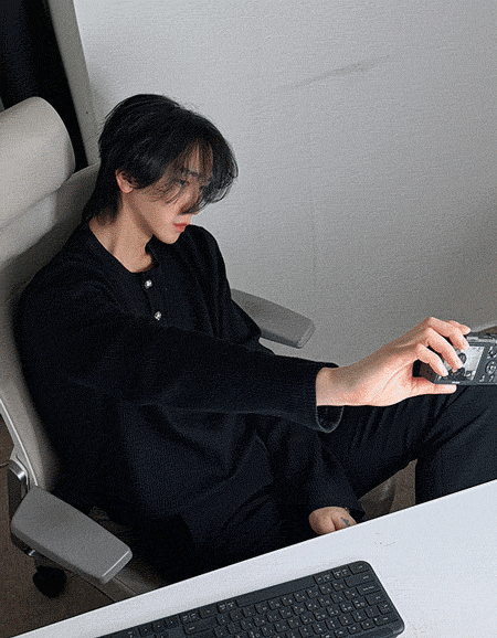 鍍鉻華夫格亨利領上衣