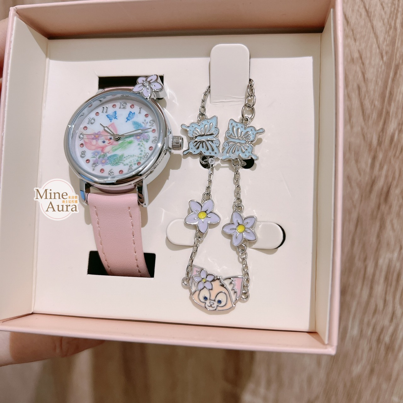 玲娜貝兒 Lina bell 圖案 手錶 + 首飾 禮盒組 (盒裝) -香港迪士尼樂園