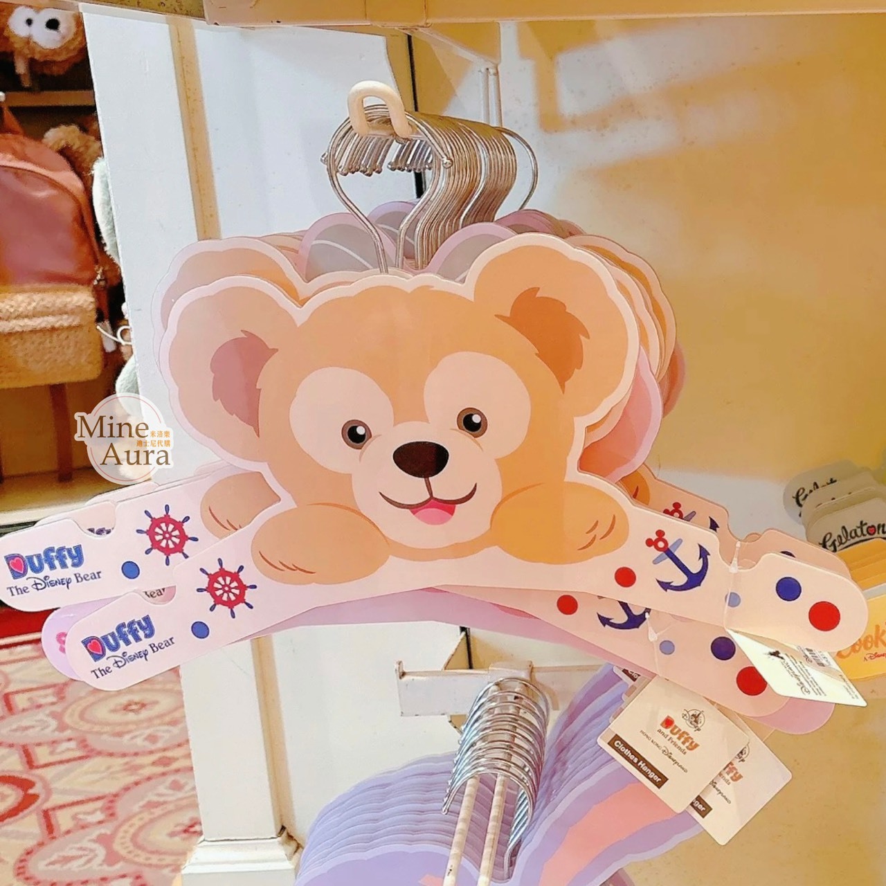 達菲 Duffy 大頭趴趴 圖案 造型 衣架 -香港迪士尼樂園