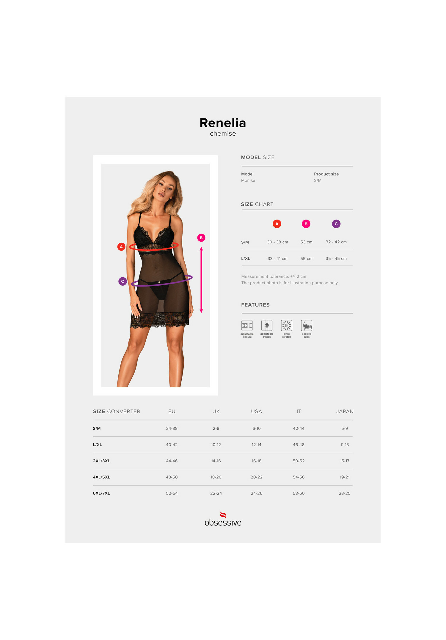 Obsessive - Renelia chemise & thong - S/M/L/XL