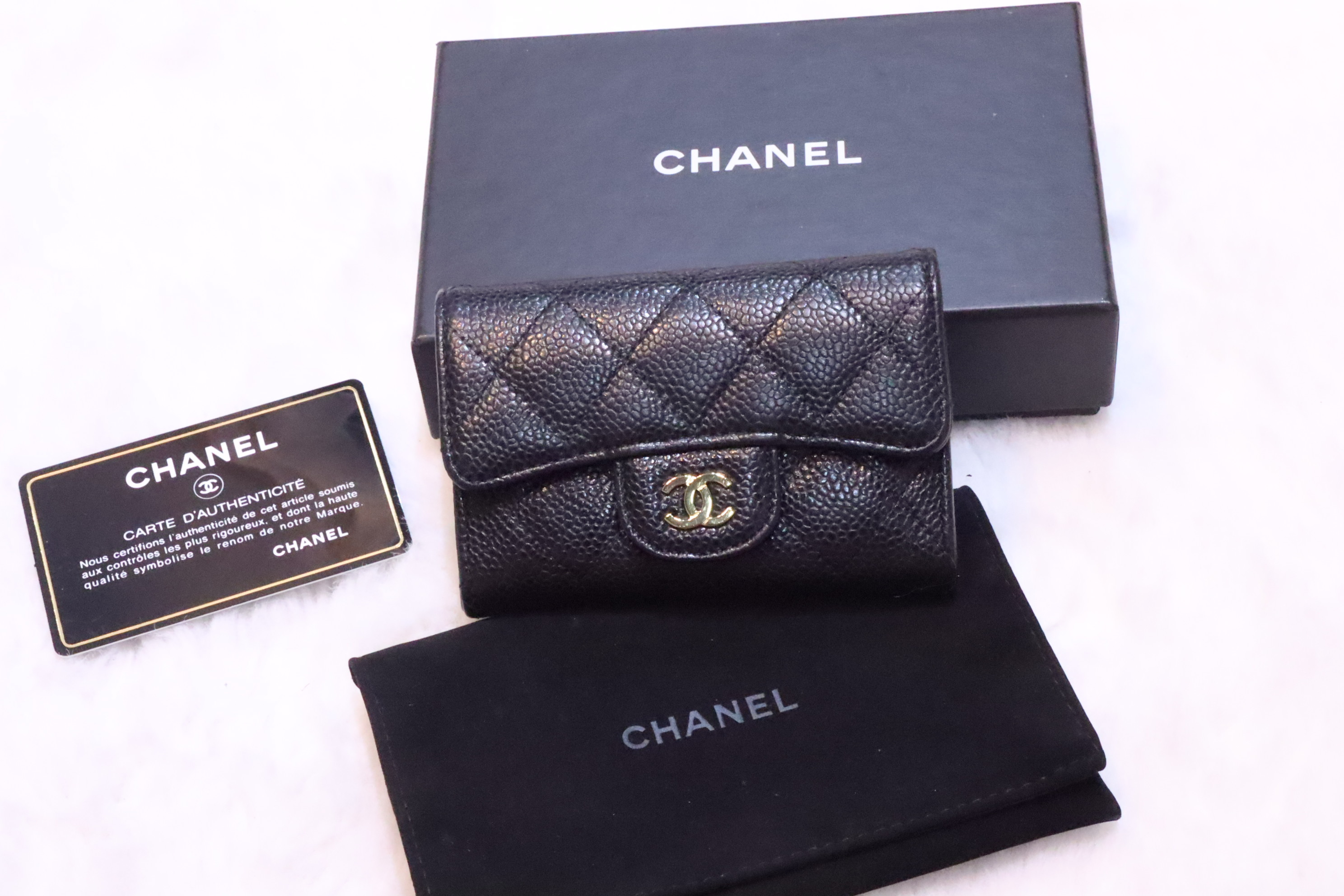 Chanel 荔枝皮card holder🖤
