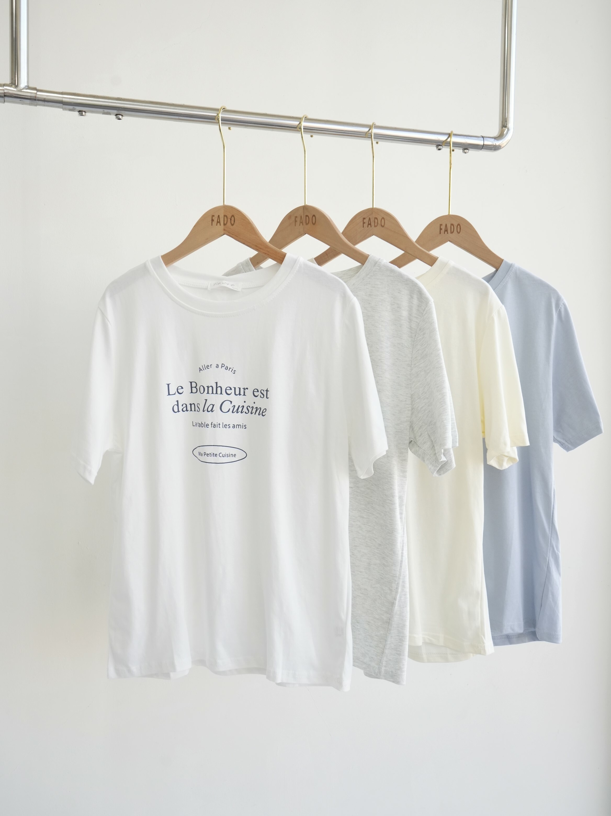 法朵Fado shop｜簡約字母冰爽棉T  0213068