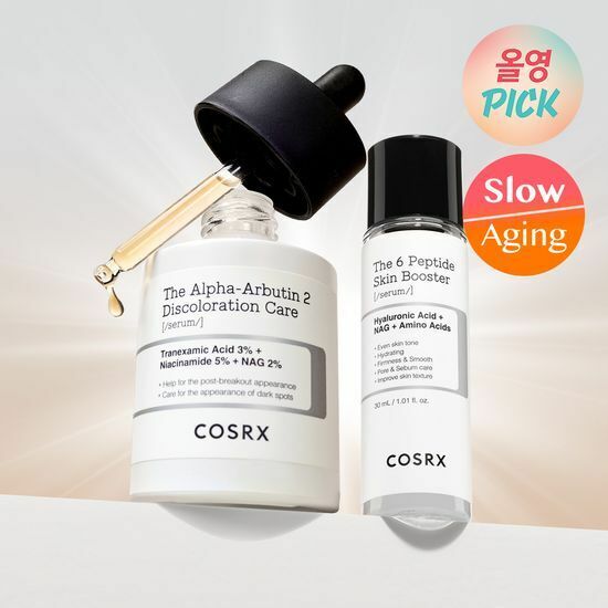 《Olive young連線》COSRX The Alpha-Arbutin 2 Discoloration Care Serum 50ml Set (+Peptide Serum 30ml)