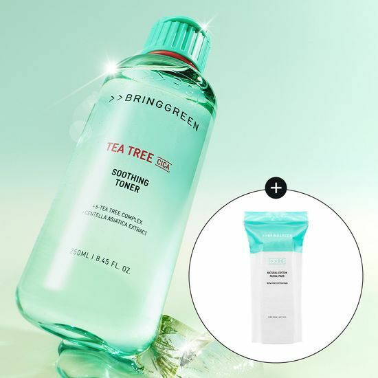《olive young連線》BRINGGREEN Tea Tree Cica Soothing Toner 500mL Special Set (+cotton pad)