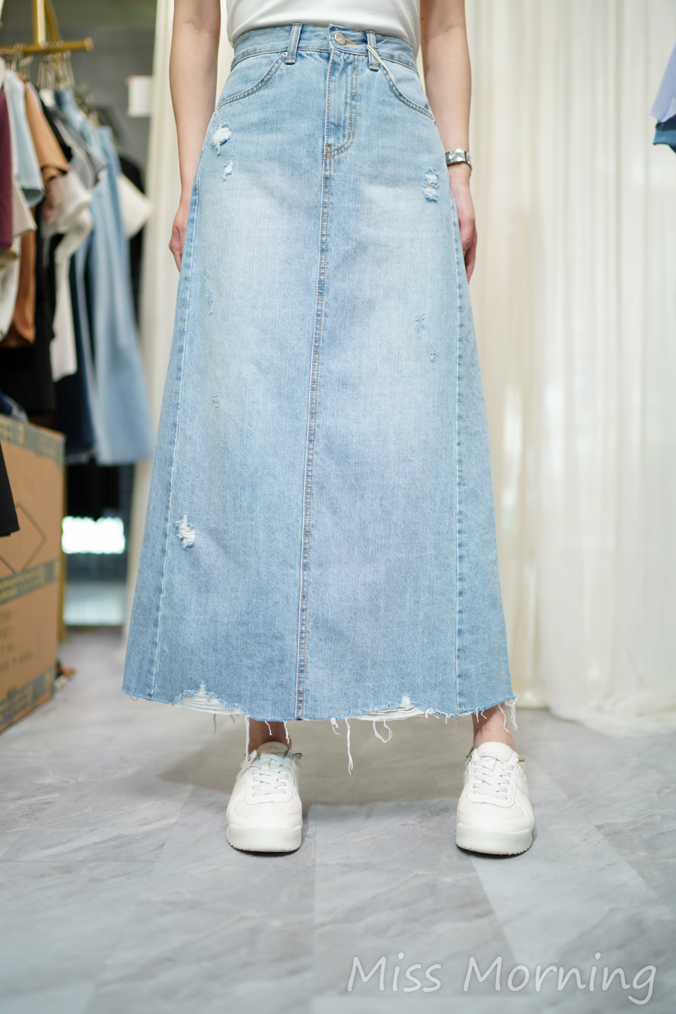 簡約靚布料顯瘦上衣(14505)&洗水靚cut牛仔裙(33919)