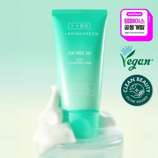 《olive young 連線》BRINGGREEN Tea Tree Cica Deep Cleansing foam 120ml 1+1