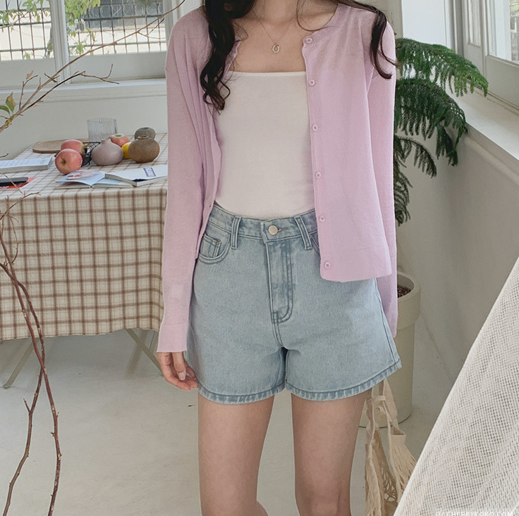 韓國Cherrykoko授權 夏日簡約風顯瘦牛仔短褲【MADE, CRKO】系列