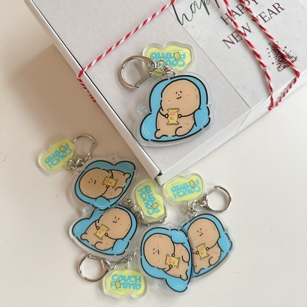 （現貨）FASHIONJUMP 品牌小吊飾 / 鑰匙圈 <馬鈴薯弟弟美好の一天> 壓克力 吊飾 掛飾