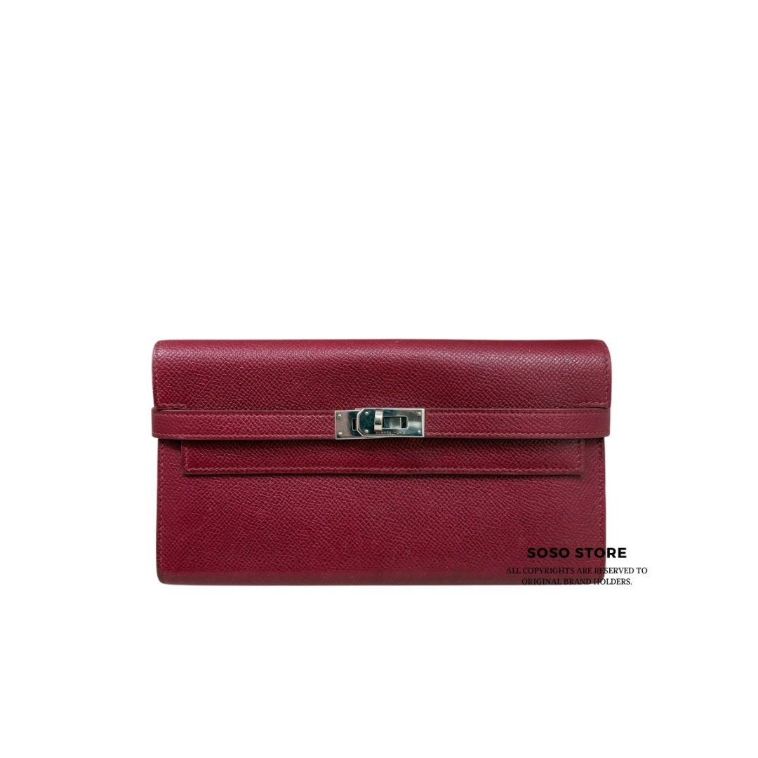 Hermes Kelly Wallet - Rubis / Shw