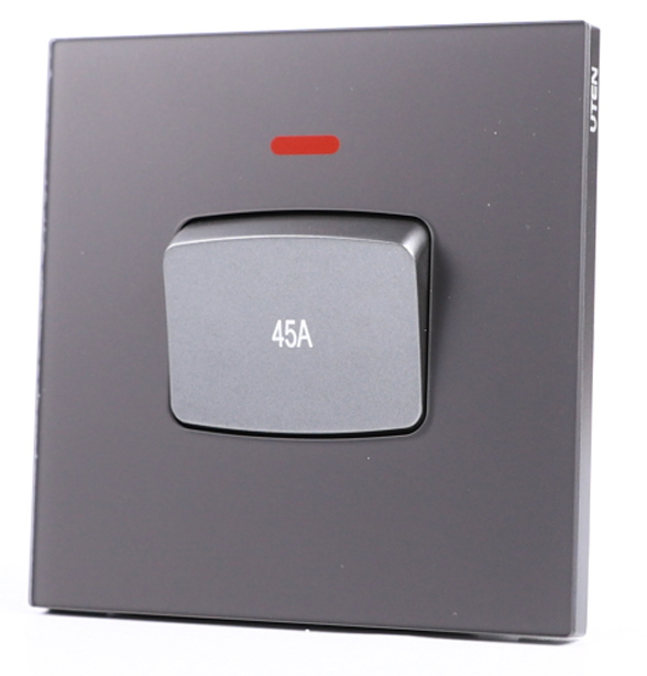 UTEN 6M膚感 45A雙極開關帶LED指示燈