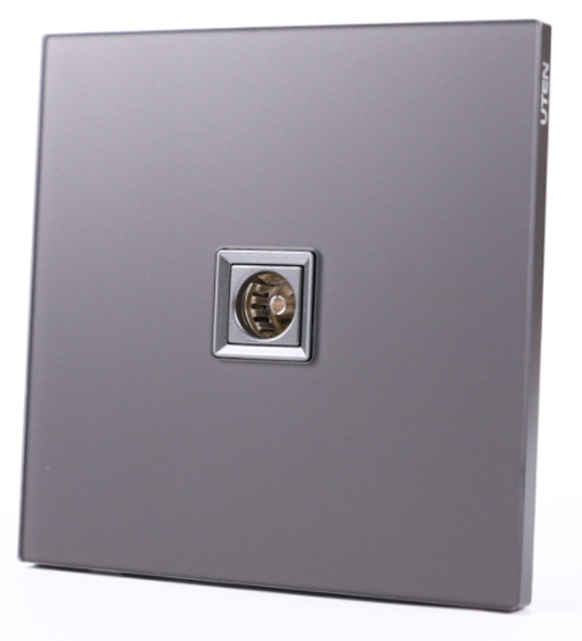 UTEN 6M膚感 單聯電視插座