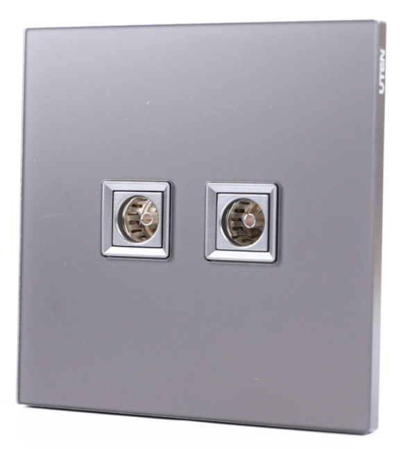 UTEN 6M膚感 雙聯電視插座