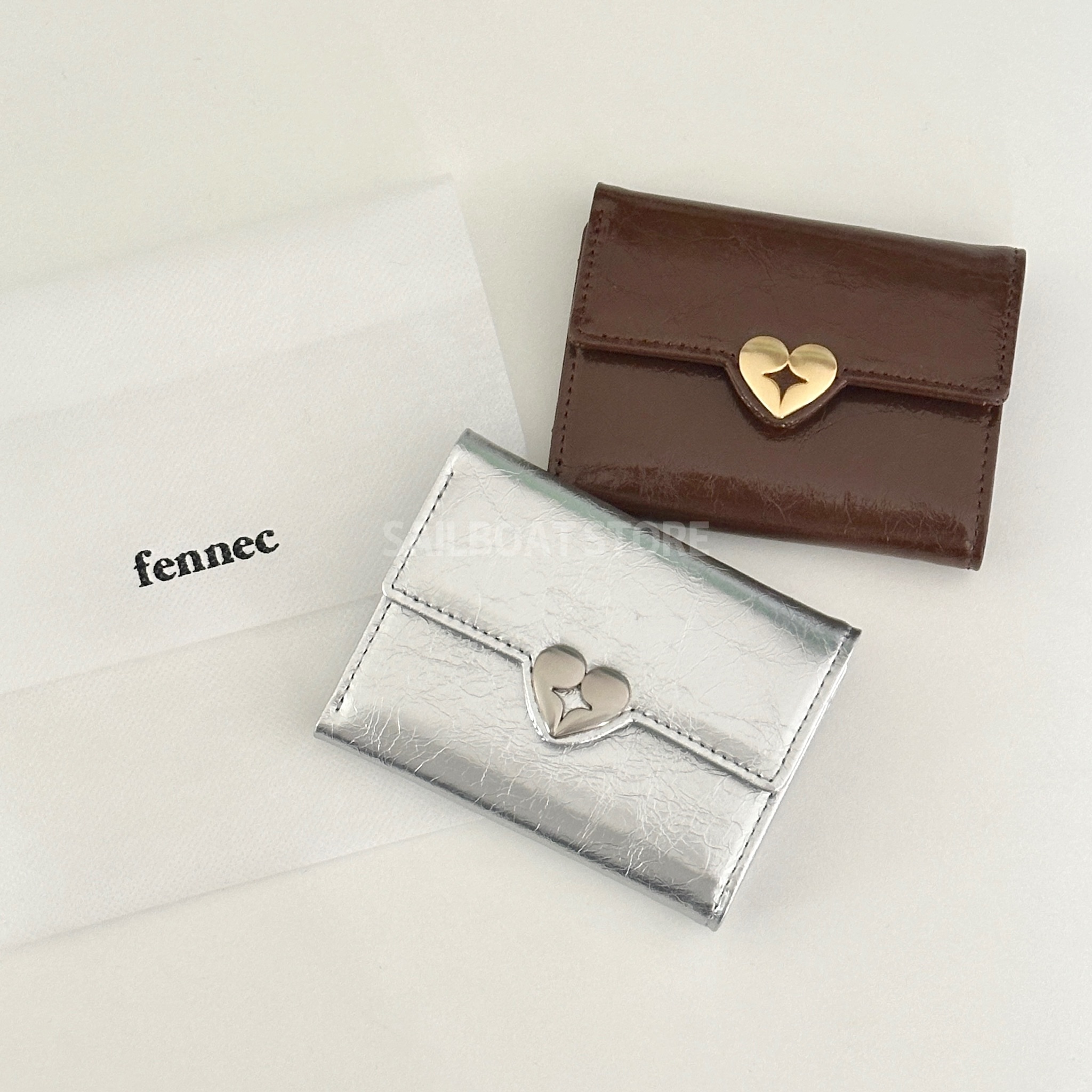 #預購 新色 fennec 2025新款 摩卡棕 銀色 真皮短夾/卡夾