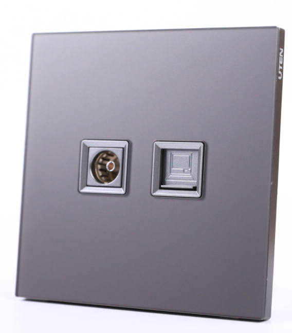 UTEN 6M膚感 電視電腦插座