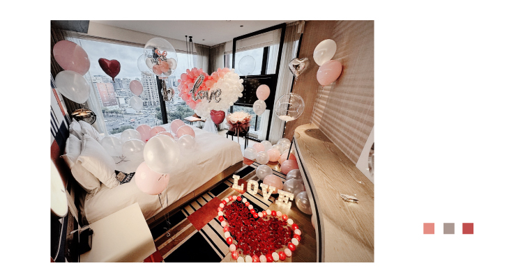 【飯店】情人節．英迪格．粉白色系