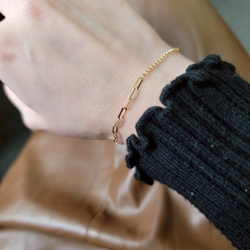 【me.luxe】K18小燈籠大鎖鏈手鍊