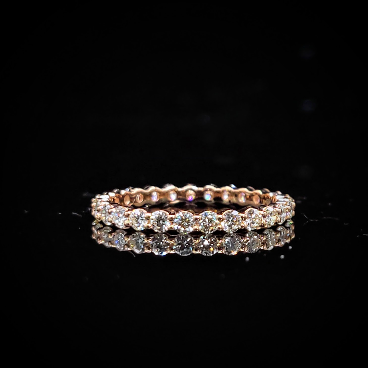 18K Rose Gold 0.89ct Diamond Eternity Ring