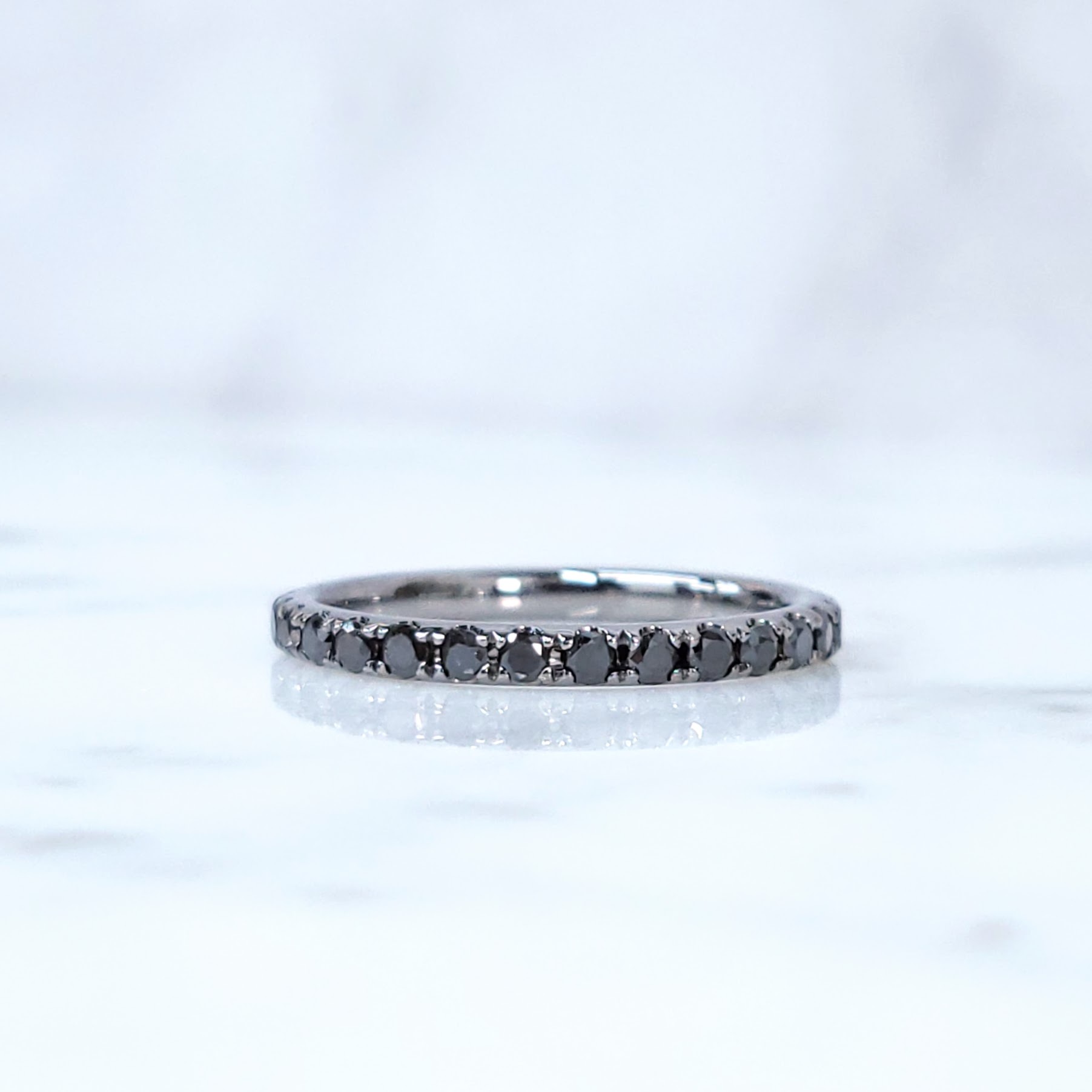 18K Black Gold 0.70ct Diamond Eternity Ring