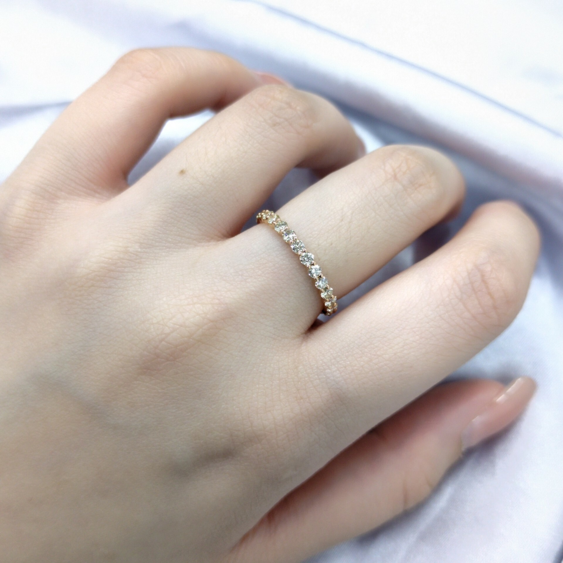 18K Rose Gold 0.89ct Diamond Eternity Ring