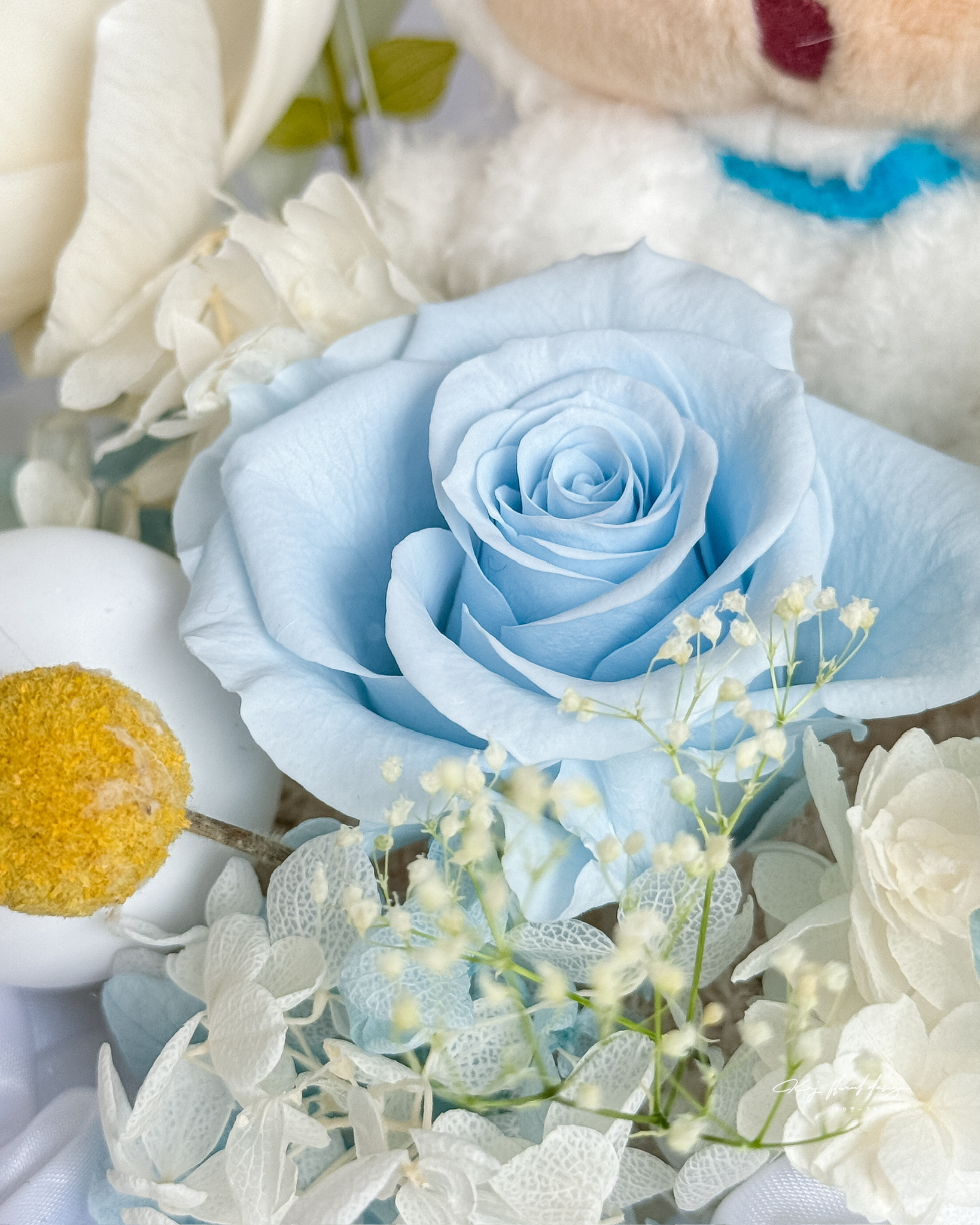 蠟筆小新藍白永生花禮