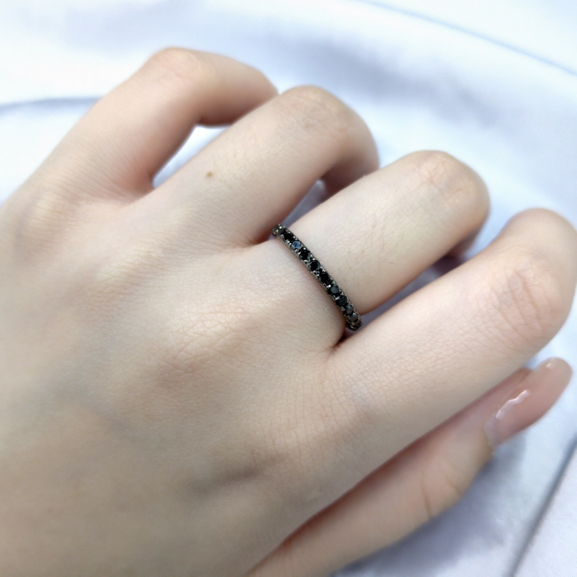 18K Black Gold 0.70ct Diamond Eternity Ring