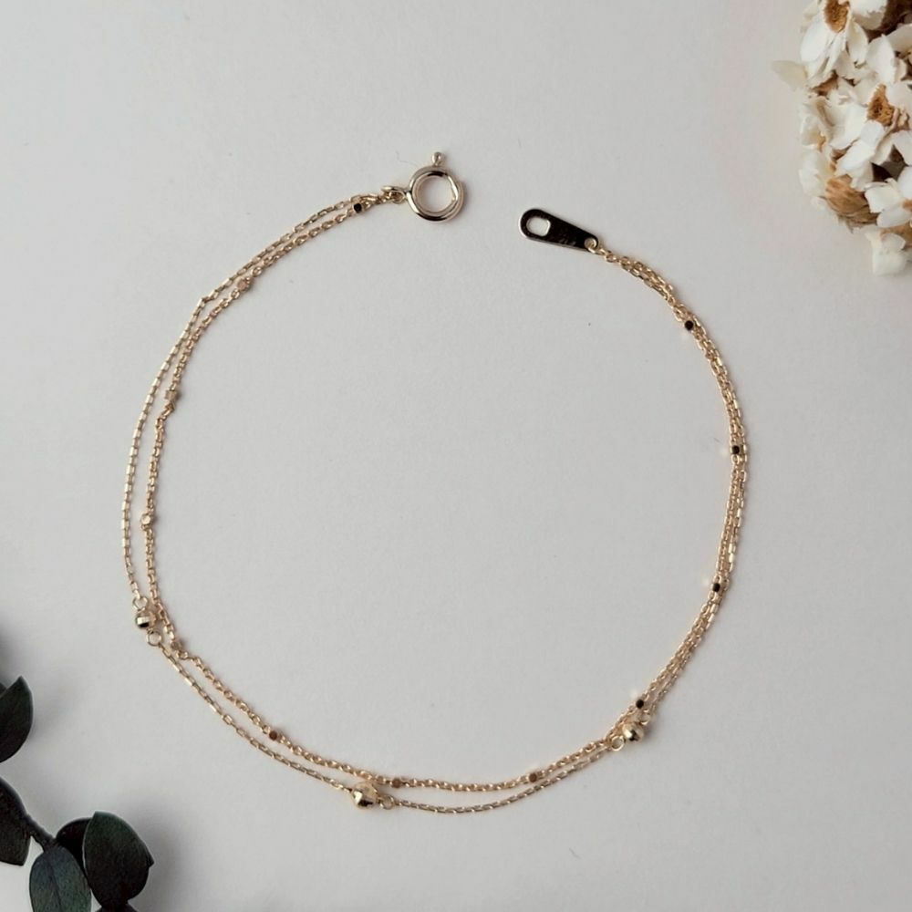 【me.luxe】K10圓珠雙鏈手鍊