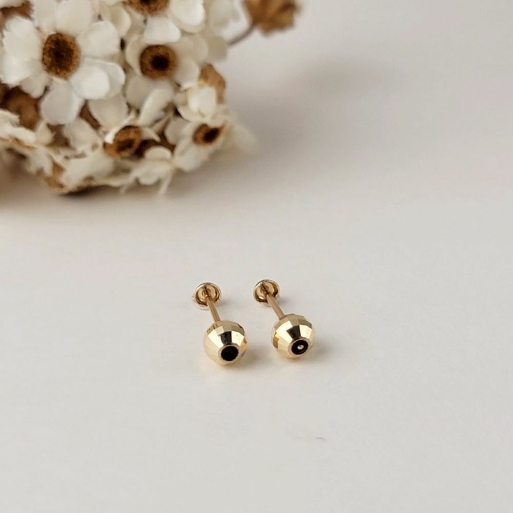 【me.luxe】K10金球扣耳環