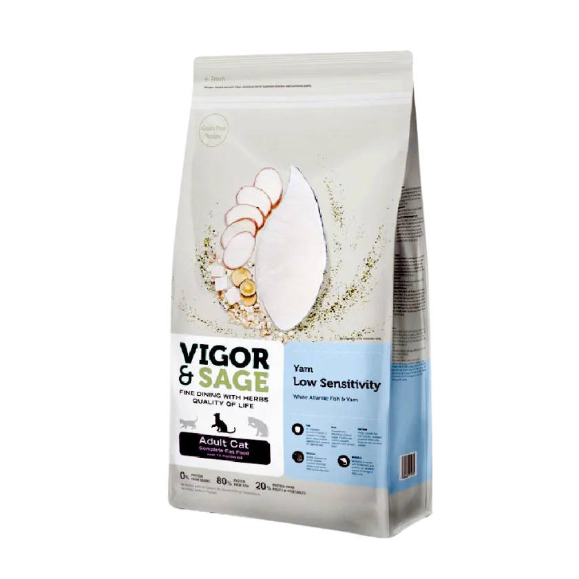 Vigor & Sage 山藥 亞特蘭提斯白魚 低敏健脾 成貓糧 10kg