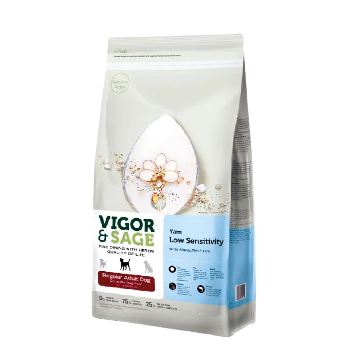 Vigor & Sage 山藥 亞特蘭提斯白魚 低敏健脾 成犬糧 12kg