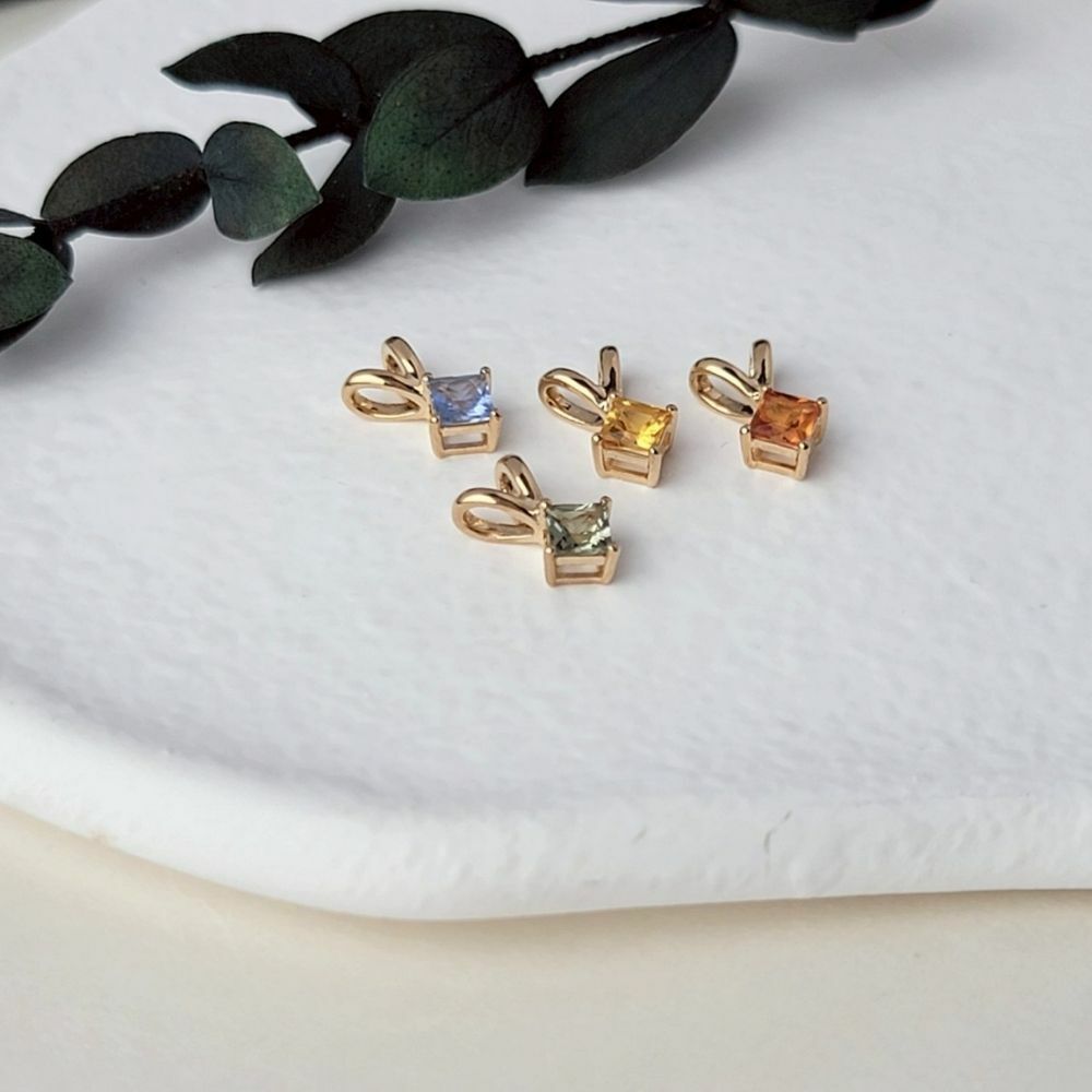 【me.luxe】K18炫彩藍寶石吊墜-藍.綠.橙.黃 (不含鍊)