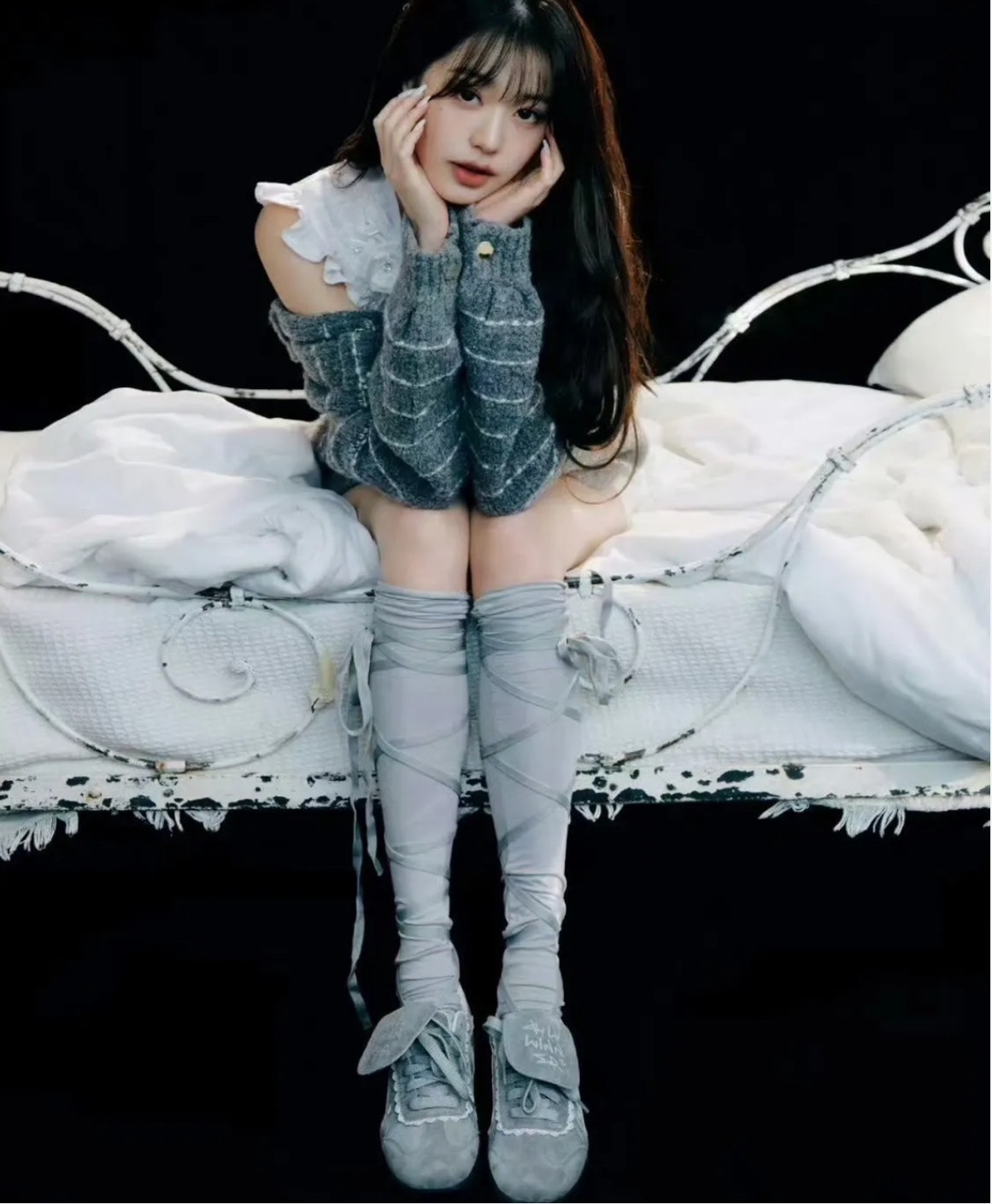 KILLWINNER 麂皮 蕾絲 石灰 張員瑛同款 #德訓鞋