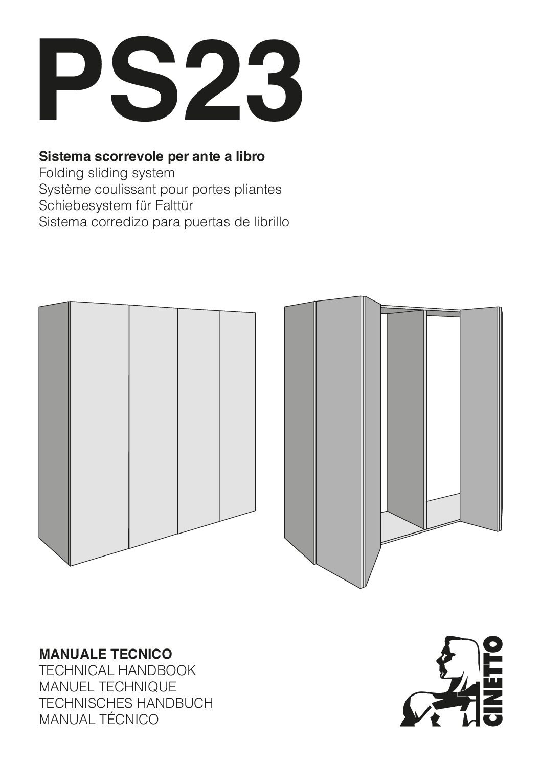 Cinetto (大力士) PS23 衣櫃摺趟門系統 - 安裝說明