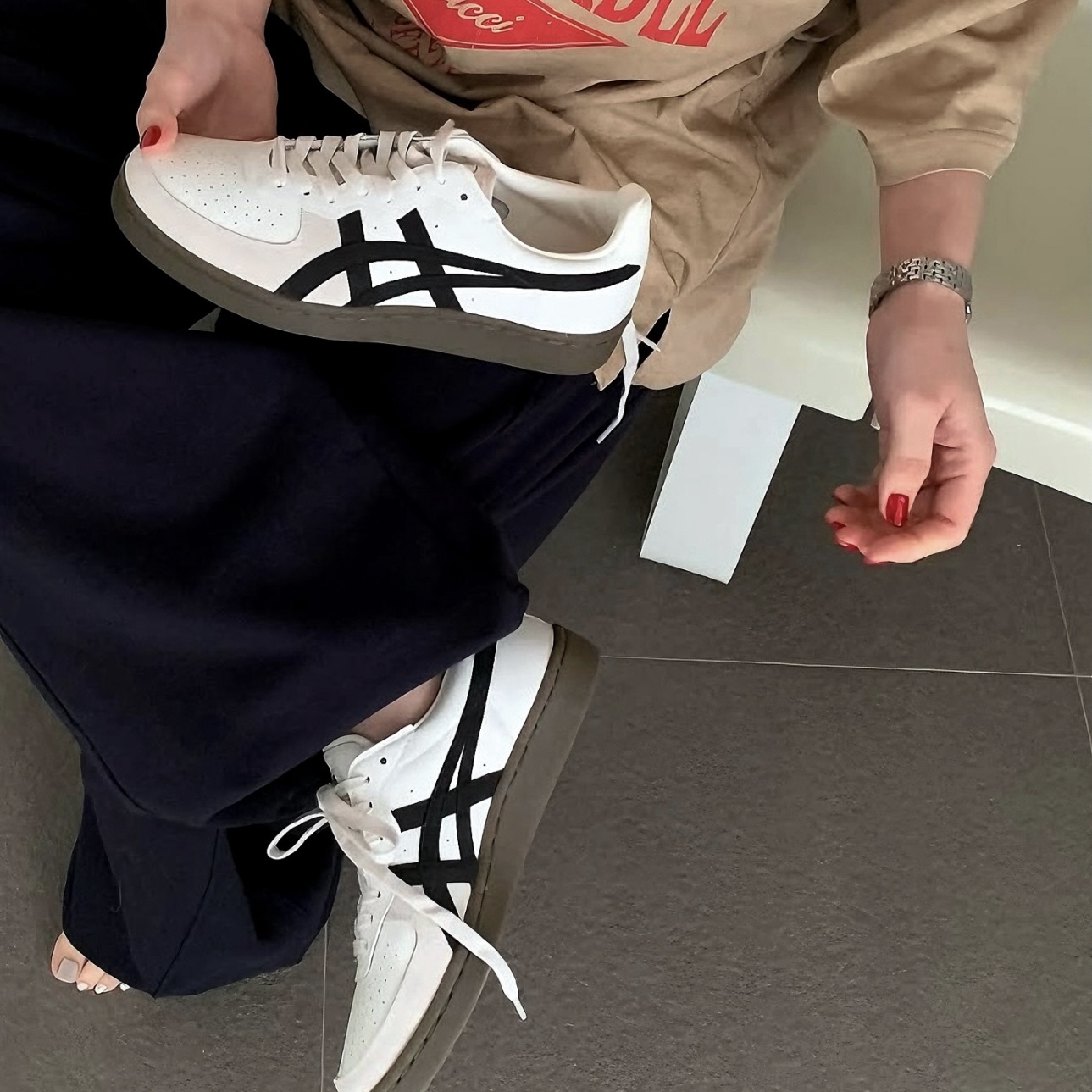 ONITSUKA TIGER GSM 白黑 板鞋 焦糖底 減震耐磨 鬼塚虎 1183A353-127