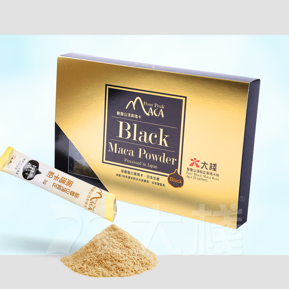 秘魯山頂純正黑瑪卡粉 (3克x30包) - 秘魯黑瑪卡‧日本製粉