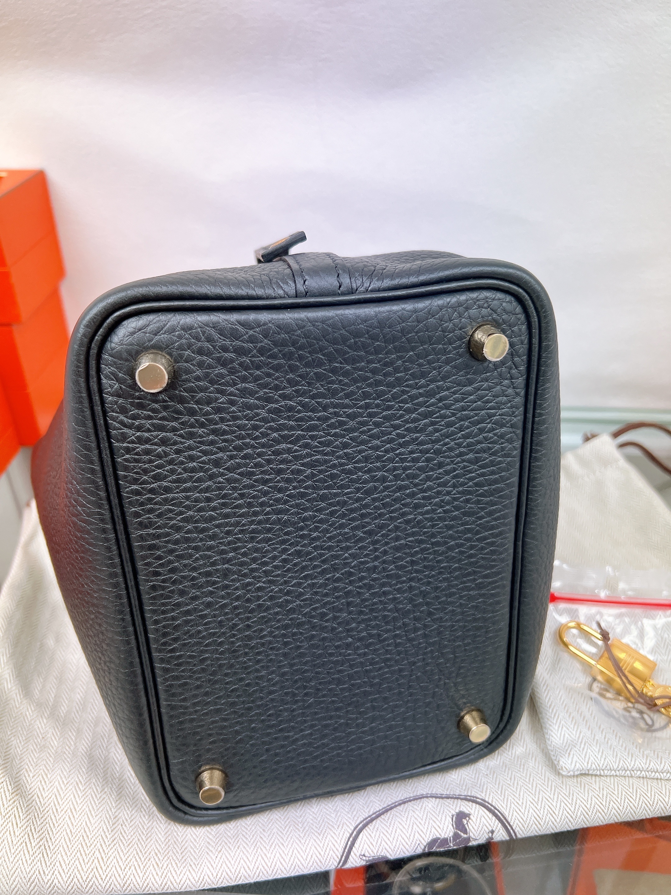 *Unused* Hermes picotin 18 / p18 (black ghw / stamp w)