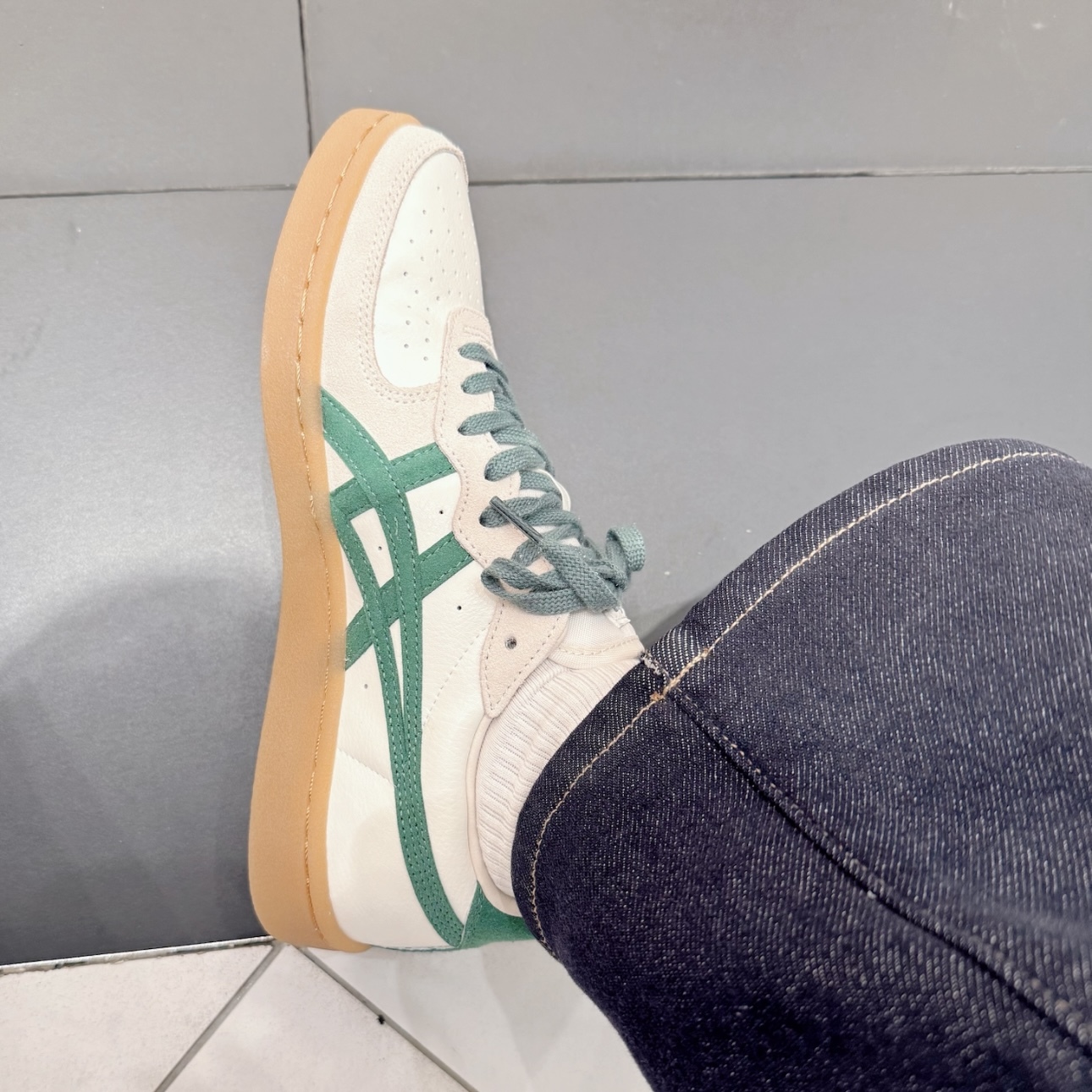 ONITSUKA TIGER GSM 抹茶綠 白綠 減震耐磨 男女同款 鬼塚虎 1183A353-128