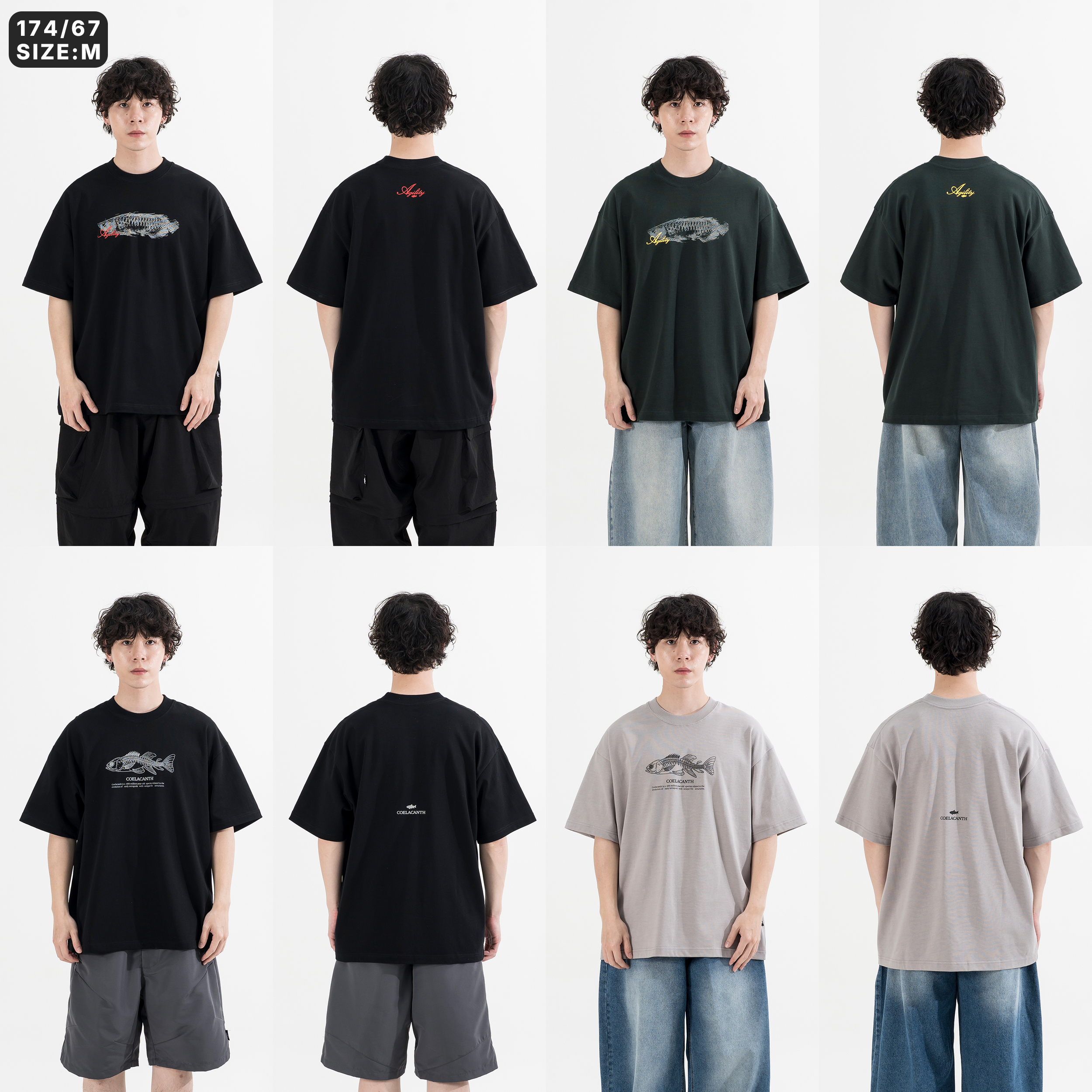 AGILITY Image Heavy Tee / Arowana Bones 魚型 [RS6-V2]