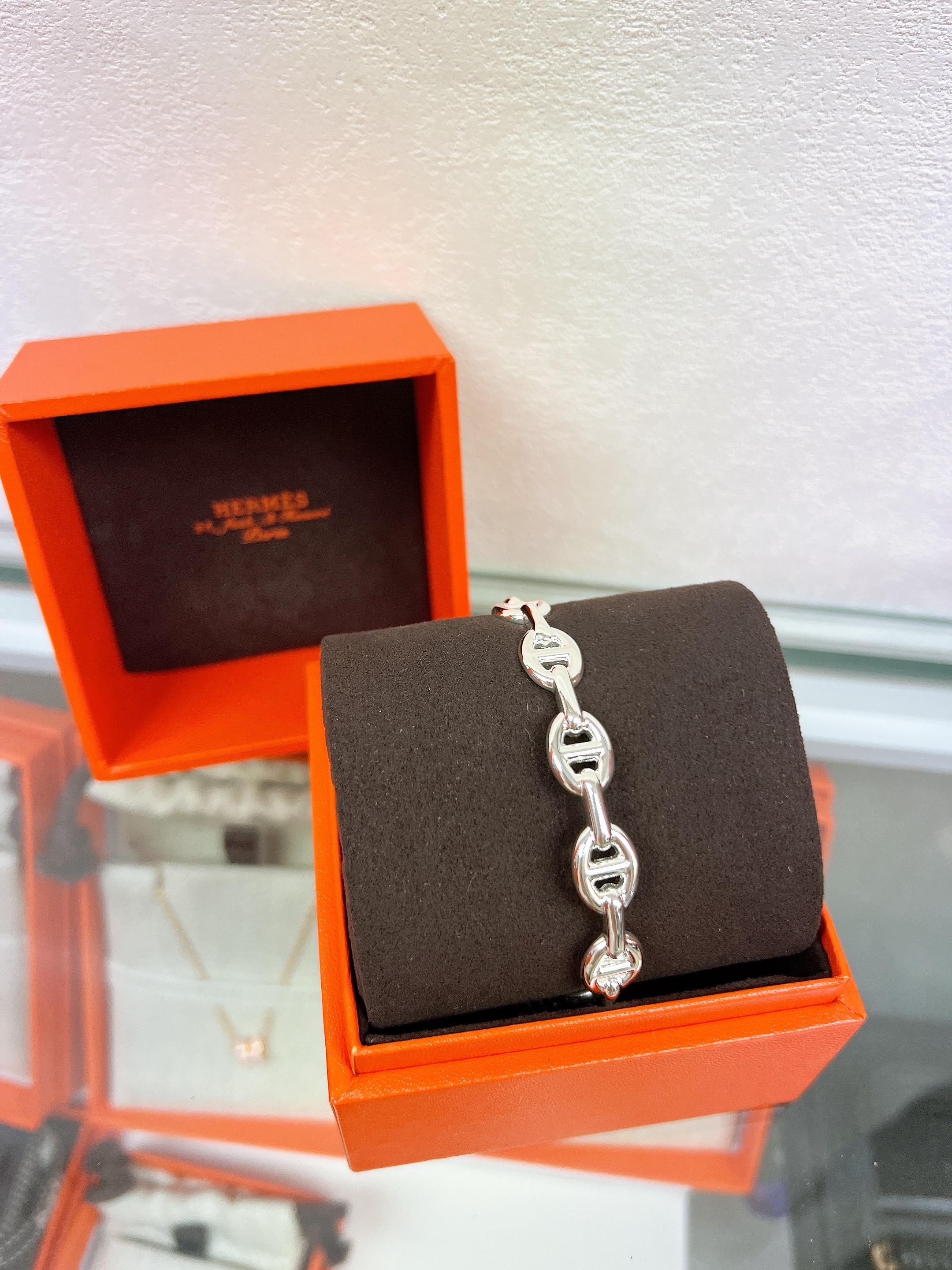 *Brand New* Hermes chaine d’ancre enchainee bracelet silver (size LG/ SH) 豬鼻手額