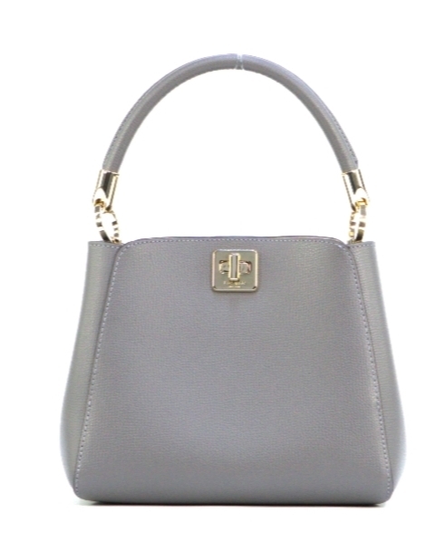 [S] KATE SPADE HARE GREY KF553 PHOEBE REFINED GRAIN L TP HANDLE SATCHEL, 196021555527 (SKS1629)
