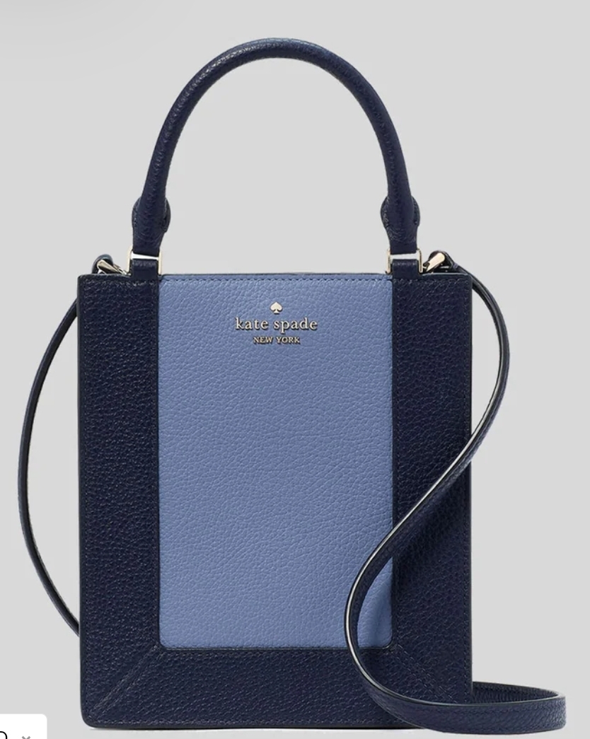 [S] KATE SPADE KI885 LENA MINI TOTE COLORBLOCK PEBBLED,PARISIAN N, 196021555701 (SKS1361)