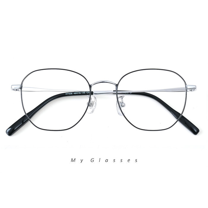 C450鈦金屬多邊形小框眼鏡
